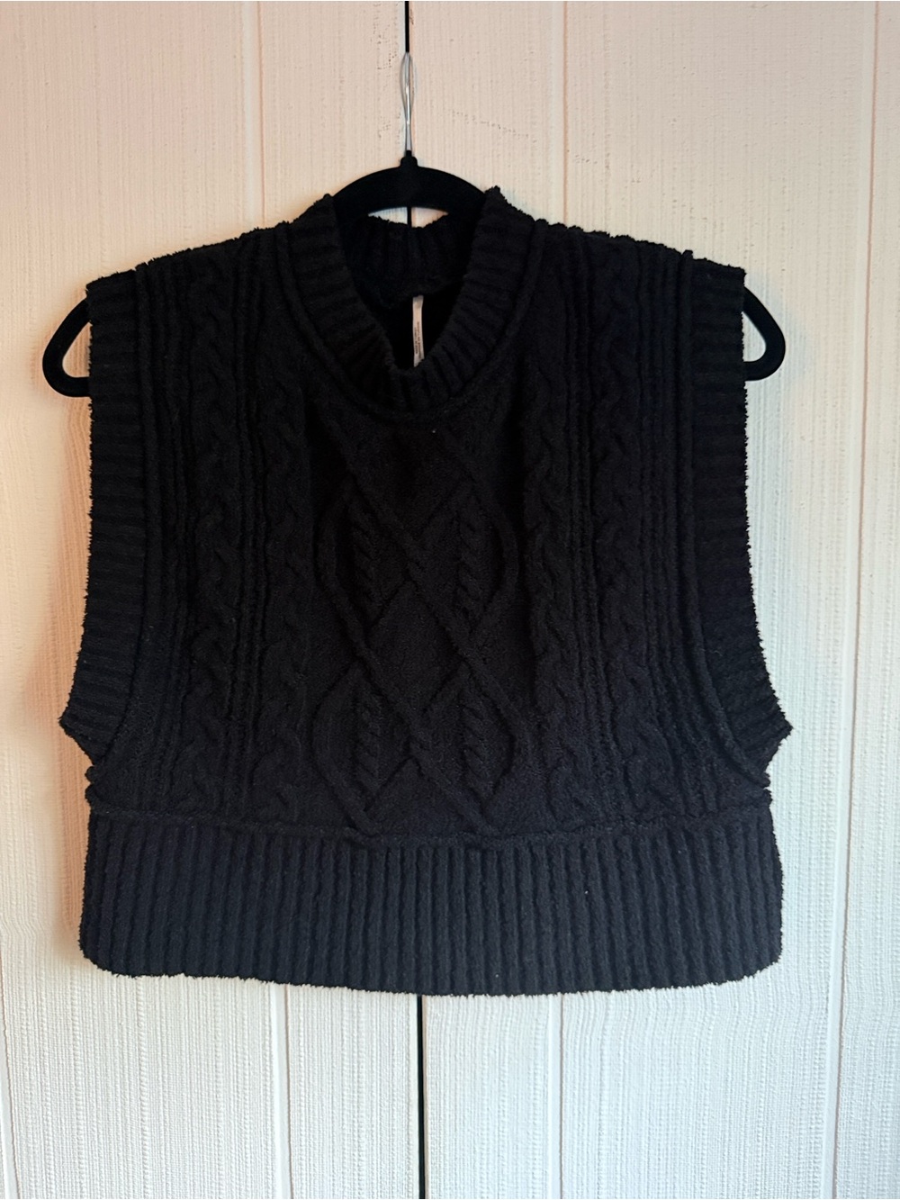 Free People Roman Black Sweater Vest Size Medium